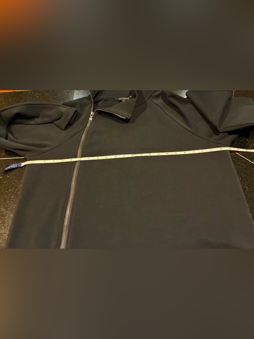 banana republic Jacket Asymmetrical Mock Neck 2way Zip Black SZ. Large NWOT - Picture 10 of 16